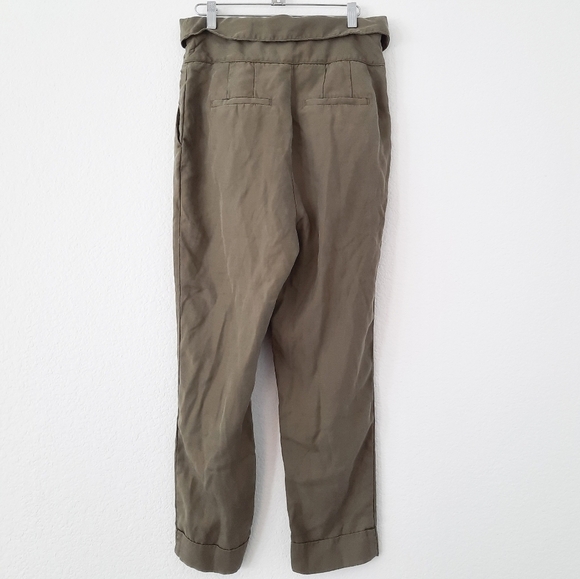 Anthropologie Cartonnier Green Kingsley Belted Pants 6 - Picture 3 of 7